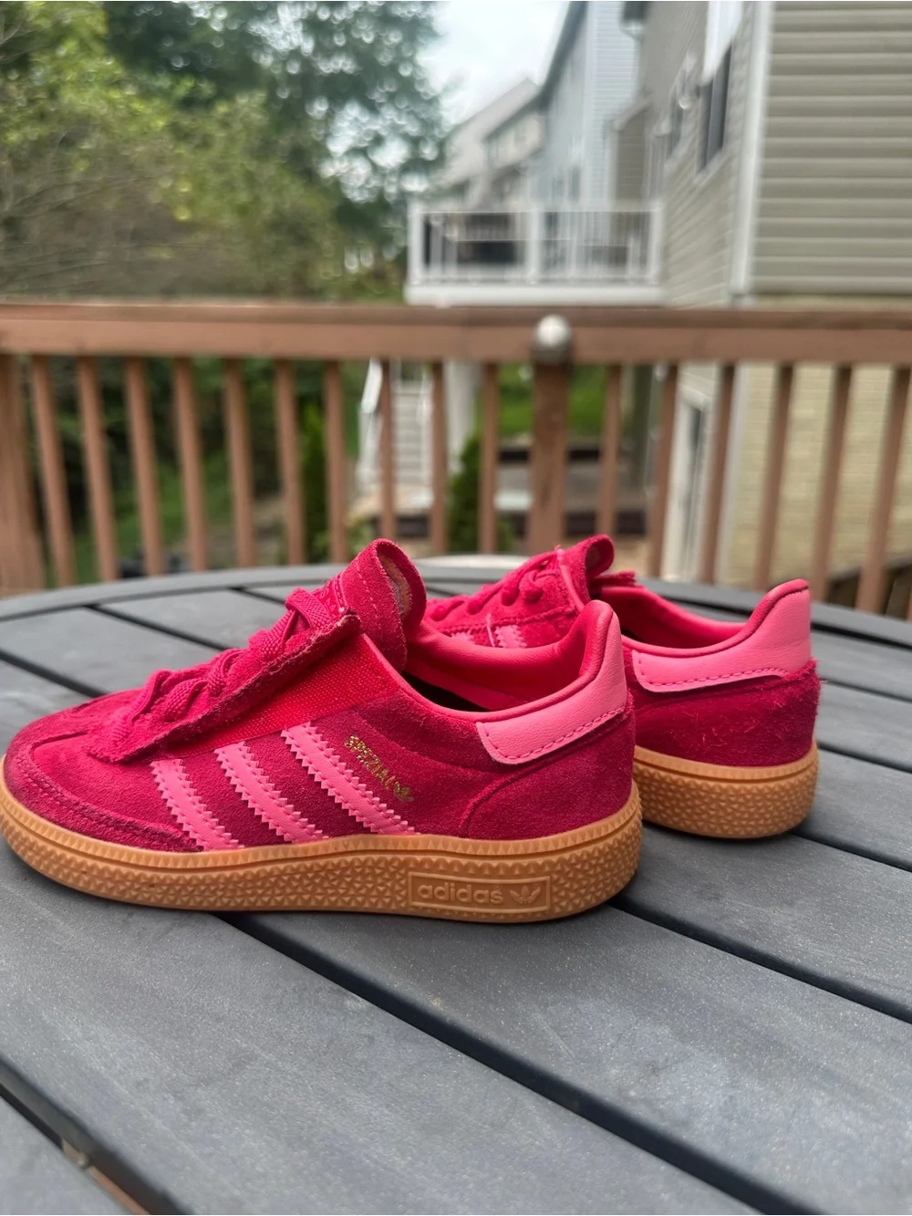 adidas Handball Spezial - Kids Size 10C - Ruby Red & Pink